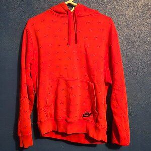 Nike Red Hoodie with symbols